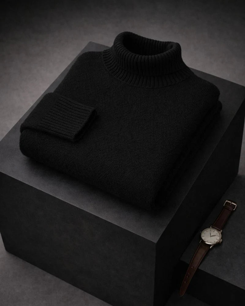 Suéter suave con cuello alto