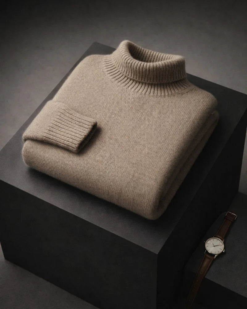 Suéter suave con cuello alto