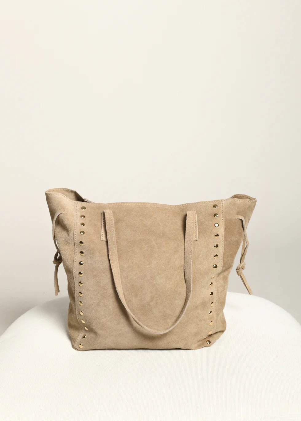 Bolso de Mano Beige – Modelo Suede